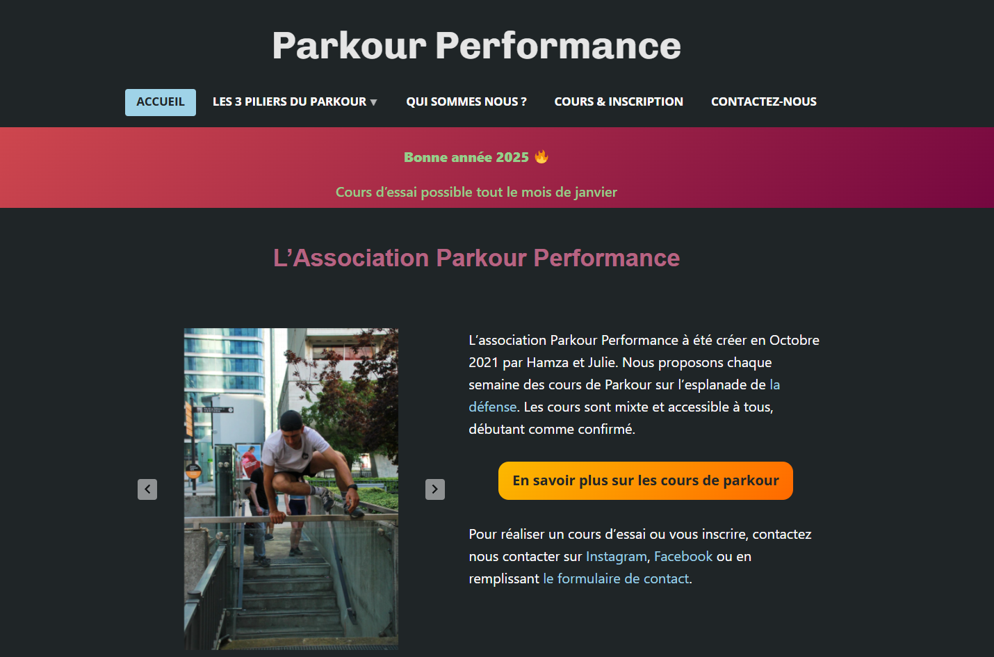 Association Parkour Performance